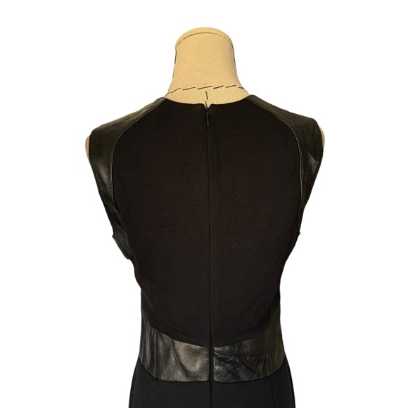 BEBE Y2K Black Leather Corset Dress Sz 10 Sexy Retro Milkmaid Goth - Picture 10 of 15